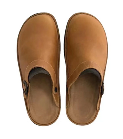 Braune Ledersandalen für Herren, rutschfest, bequem, Sommerschuhe, modisch