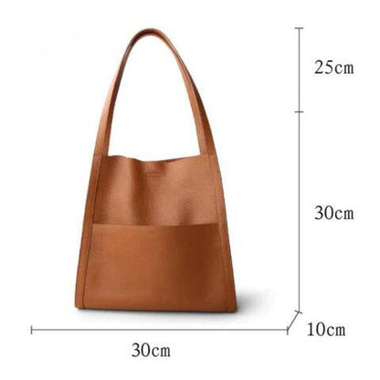 Braune Ledertasche, Shopper, 30x25x10 cm, modisch, Damenhandtasche, elegantes Design
