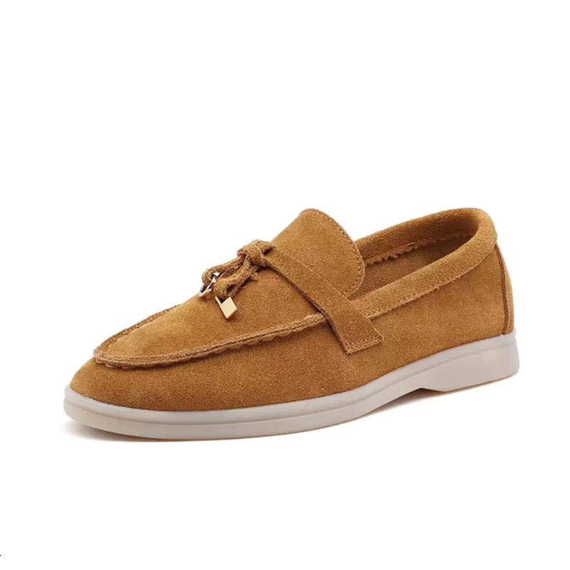 Brauner Wildleder-Loafer für Herren, rutschfeste Sohle, eleganter Freizeitschuh.