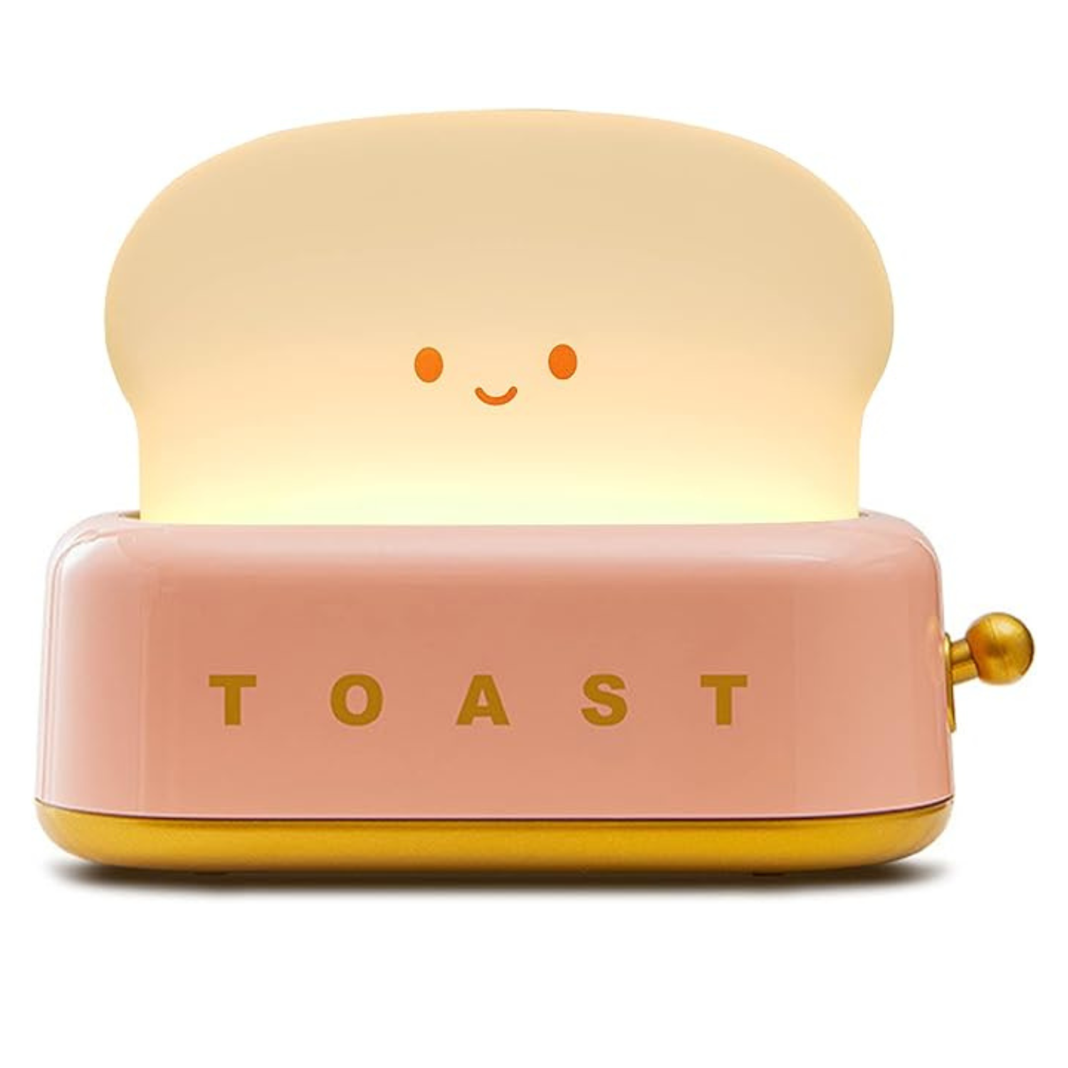 Nachtlicht Kinder, Toast-Design, rosa, LED, dimmbar, Schlafzimmer-Dekor, süßes Geschenk.