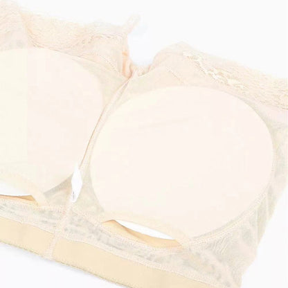Beige BH-Einlagen aus Spitze, nahtlos, für Damenunterwäsche, komfortabel und atmungsaktiv.