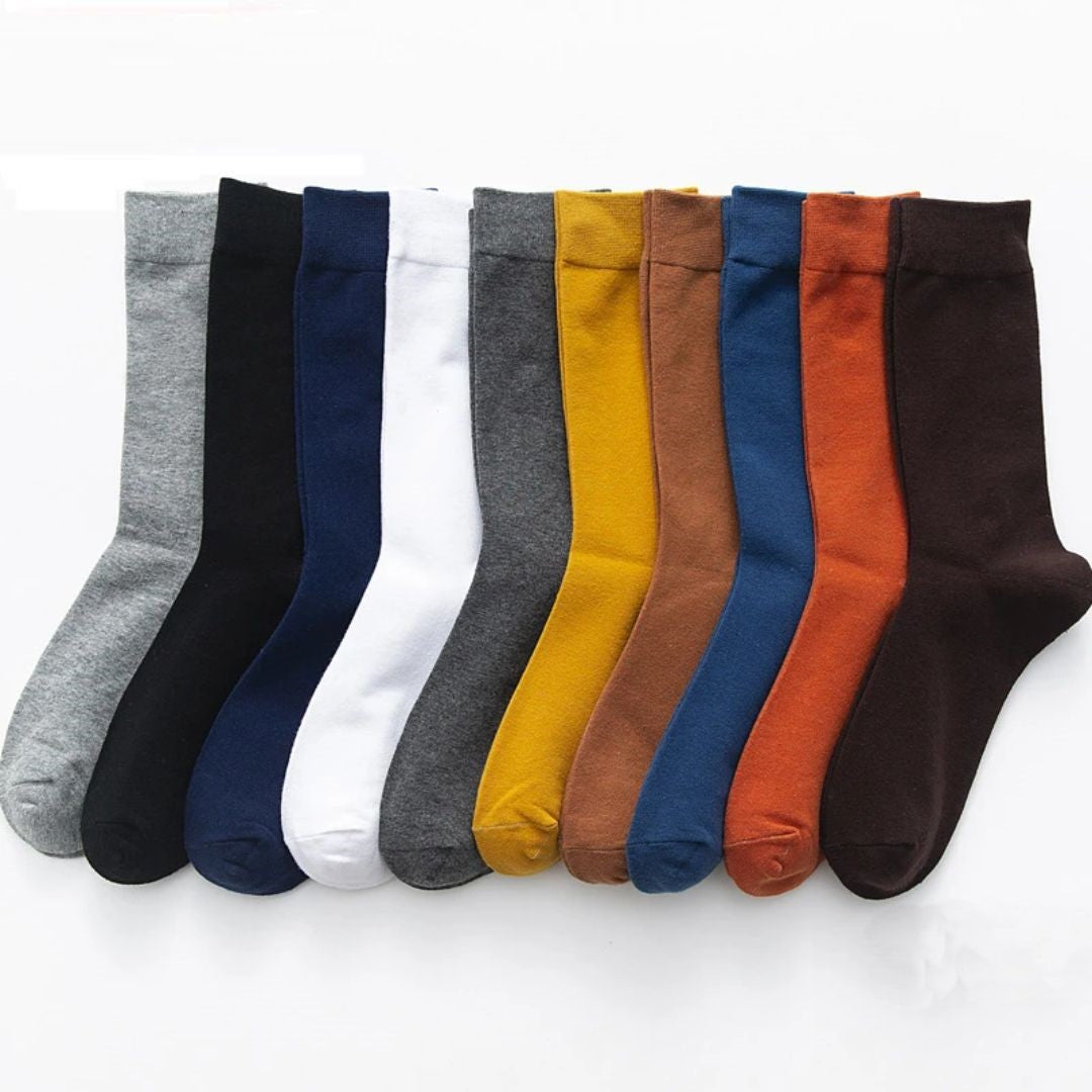 Bunte Baumwollsocken Set, 10 Paar, verschiedene Farben, bequem, unisex, modisch, langlebig.