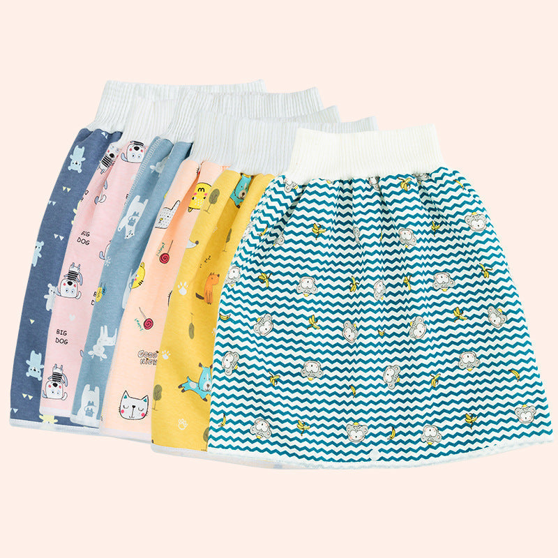 Bunte Kinder-Trainingsröcke, 2-in-1, wiederverwendbar, mit Tiermotiven, 4er-Set.