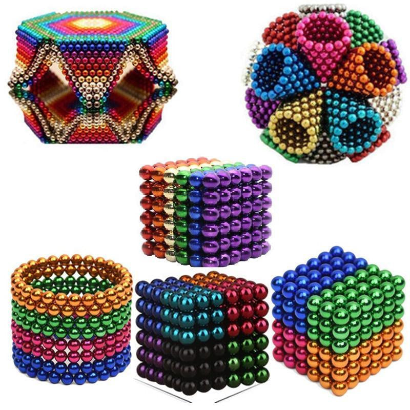 Bunte magnetische Kugeln, geometrische Formen, Spielzeug, Kreativität, Stressabbau, Set.