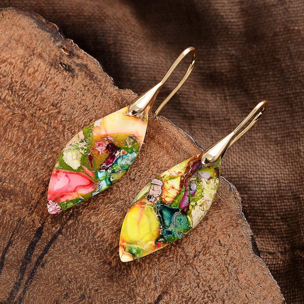 Bunte Boho-Ohrringe, handgefertigt, Haken, Damen-Schmuck, Statement, mehrfarbig.