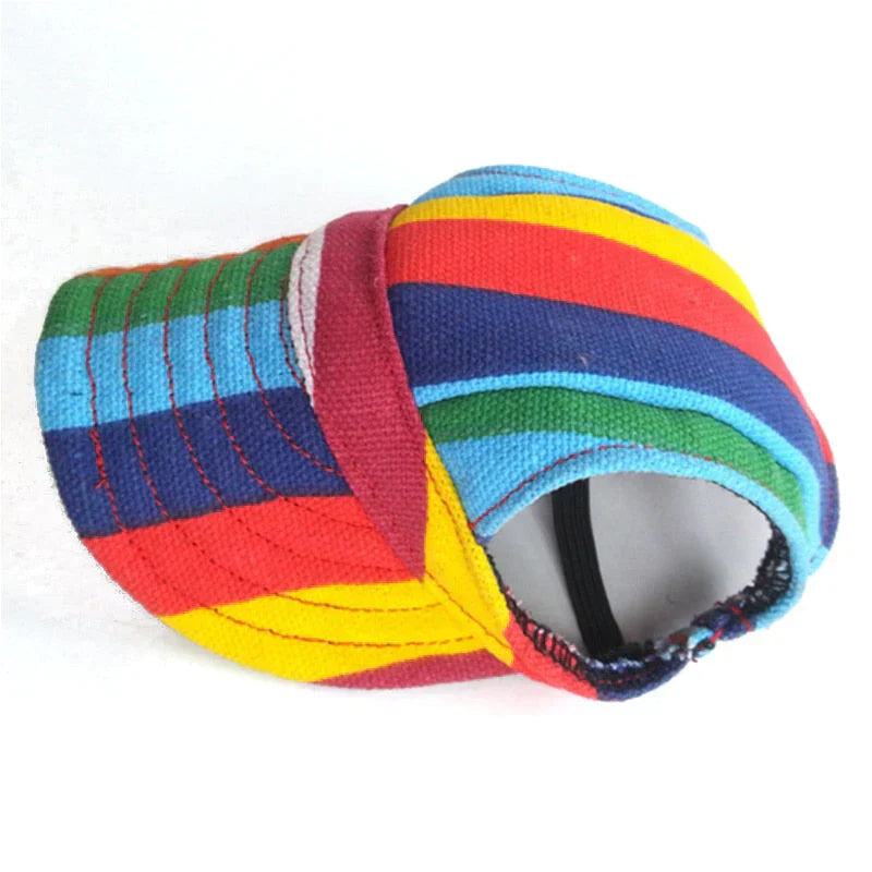 Bunte gestreifte Baseballkappe aus Baumwolle, Unisex, modisch, Freizeitkleidung, Accessoire.