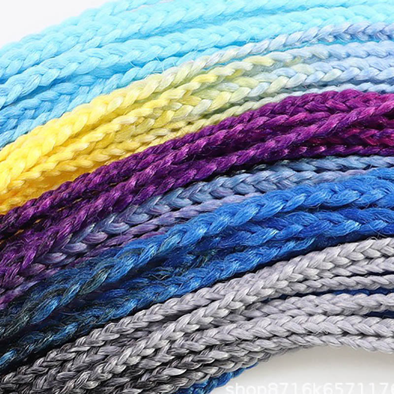 Bunte geflochtene Schnüre, Nylon, mehrfarbig, DIY Bastelmaterial, Makramee, 10 Farben.