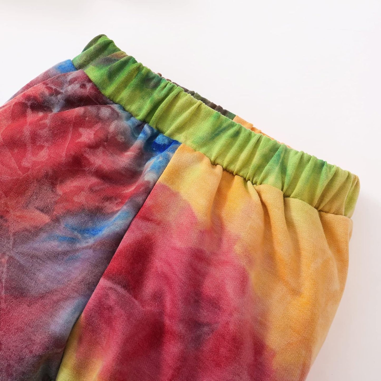 Bunte Batik-Shorts aus Baumwolle, elastischer Bund, Freizeitmode, Unisex, Sommerkleidung.