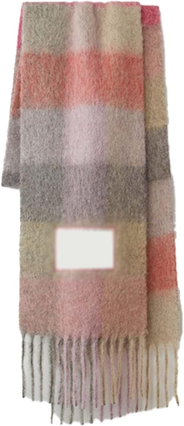 Bunter Damen-Schal aus Wolle, kariert, weich, modisch, Herbst-Winter-Accessoire.