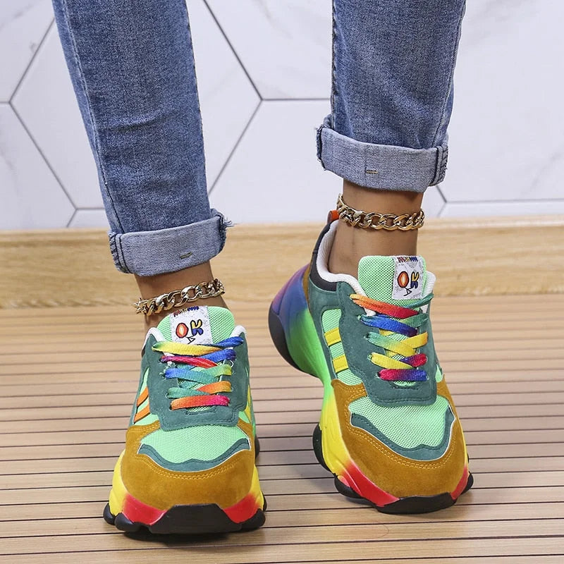 Färggranna dam sneakers – Solenya