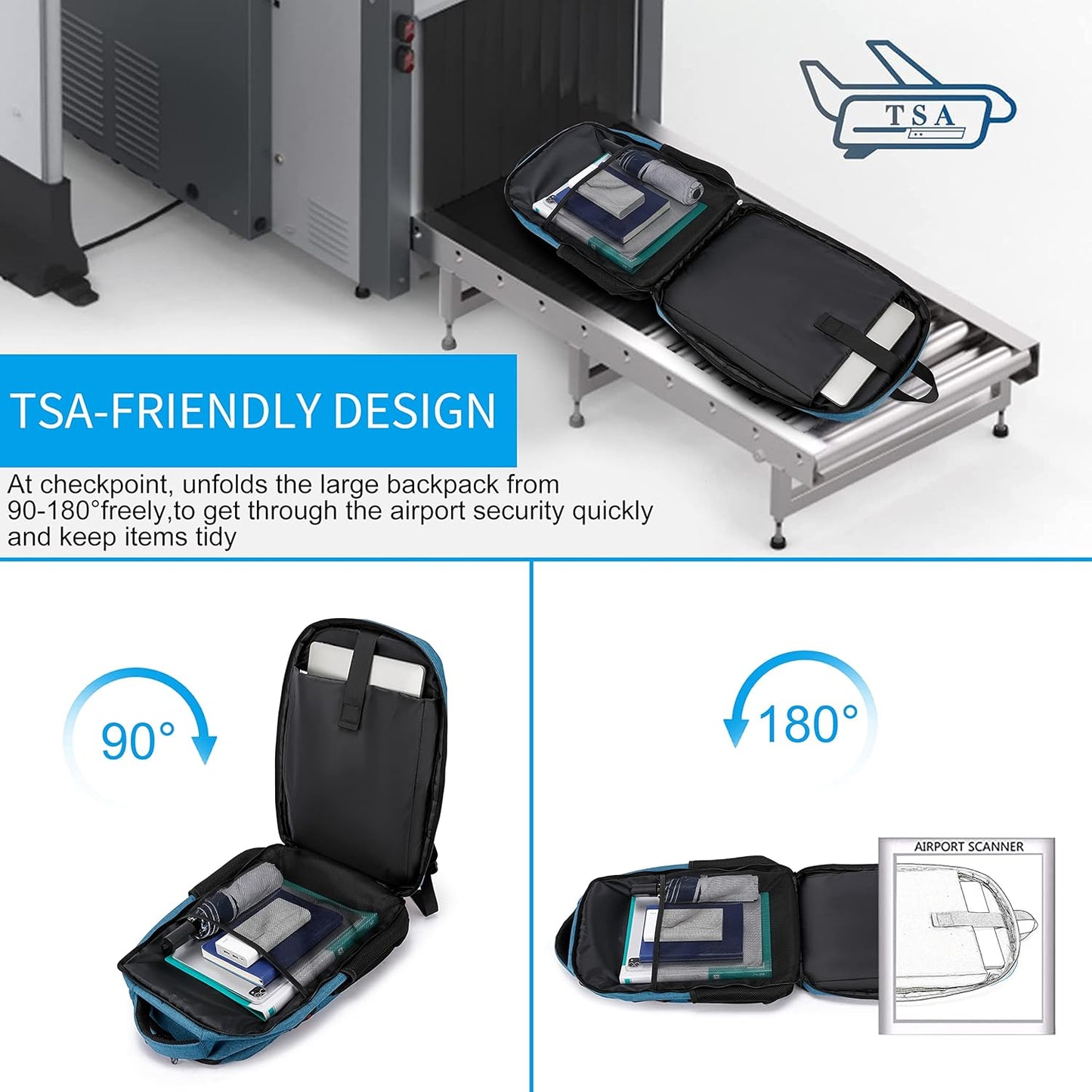 Vattentät laptopryggsäck med USB-port och stöldskydd – TechPro