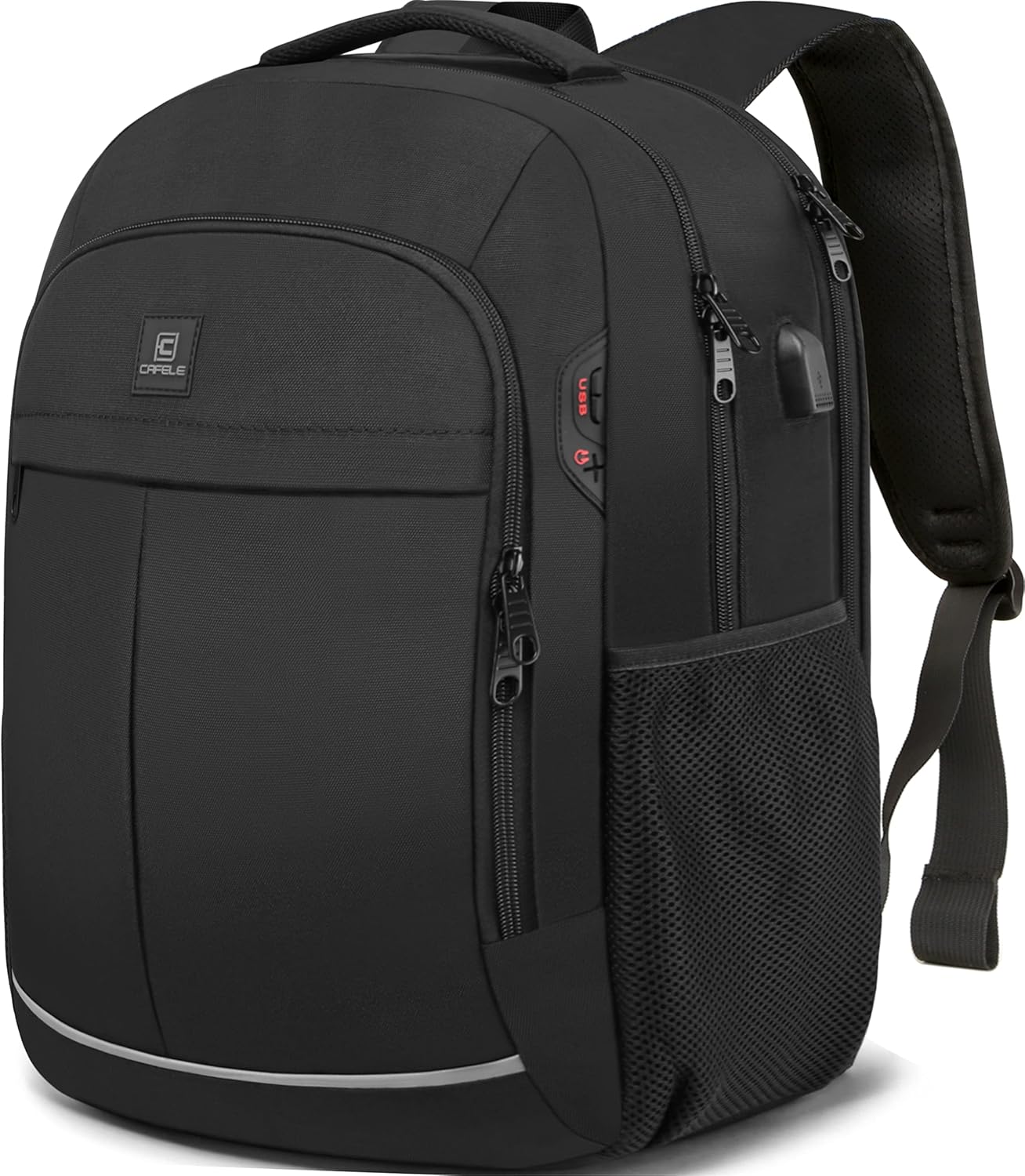 Vattentät laptopryggsäck med USB-port och stöldskydd – TechPro