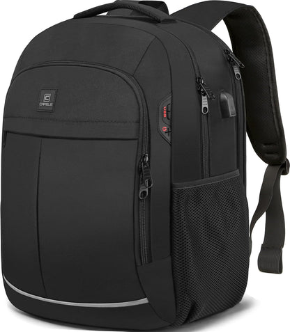 Vattentät laptopryggsäck med USB-port och stöldskydd – TechPro