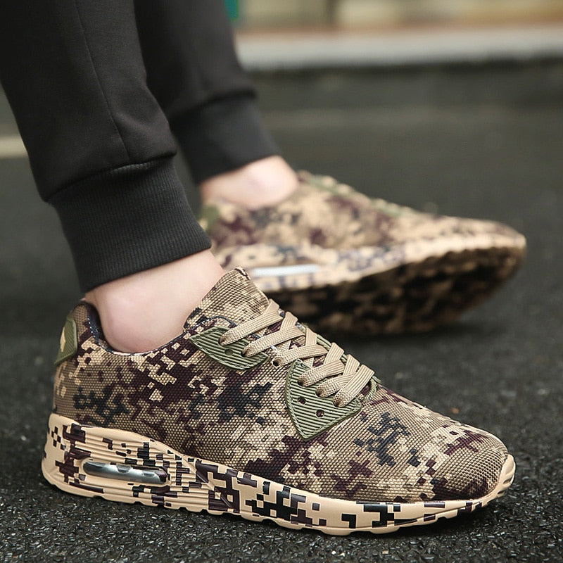 Tarnmuster Sneaker Herren, atmungsaktiv, sportlich, Outdoor, Camouflage, modisch, bequem