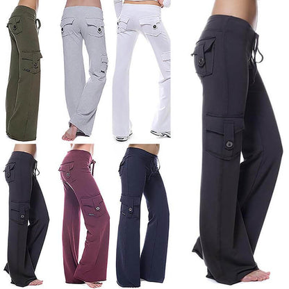 Damska Bootcut Cargo Byxa med fickor – Isabella Höstupplaga