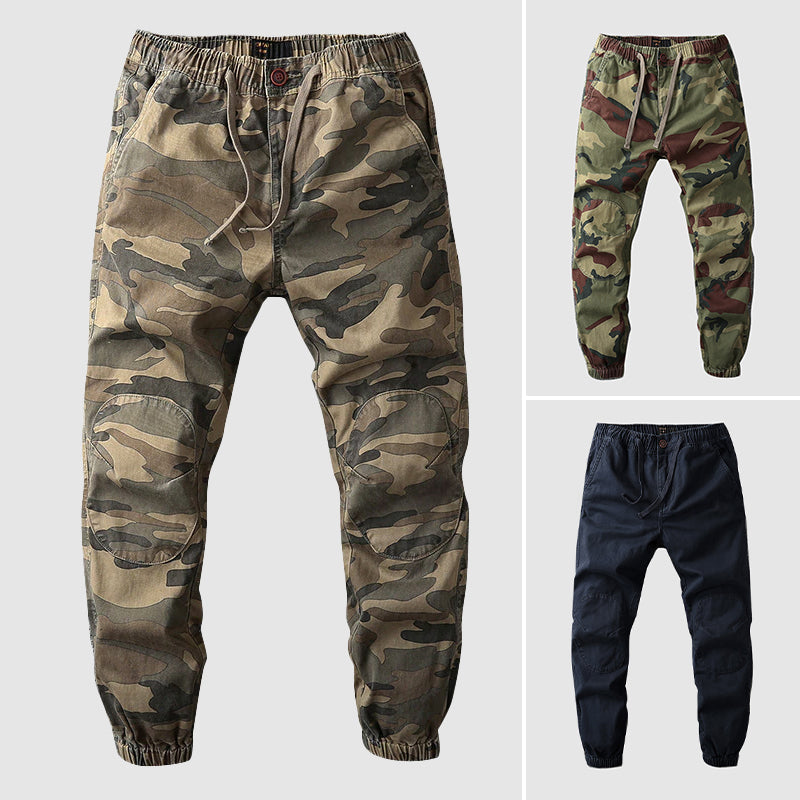 Herren Tarn-Cargohosen, Camouflage-Design, elastischer Bund, Freizeitmode.