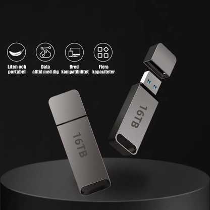16TB Vattentät och stöttålig USB 3.2-minnessticka för Windows och Mac