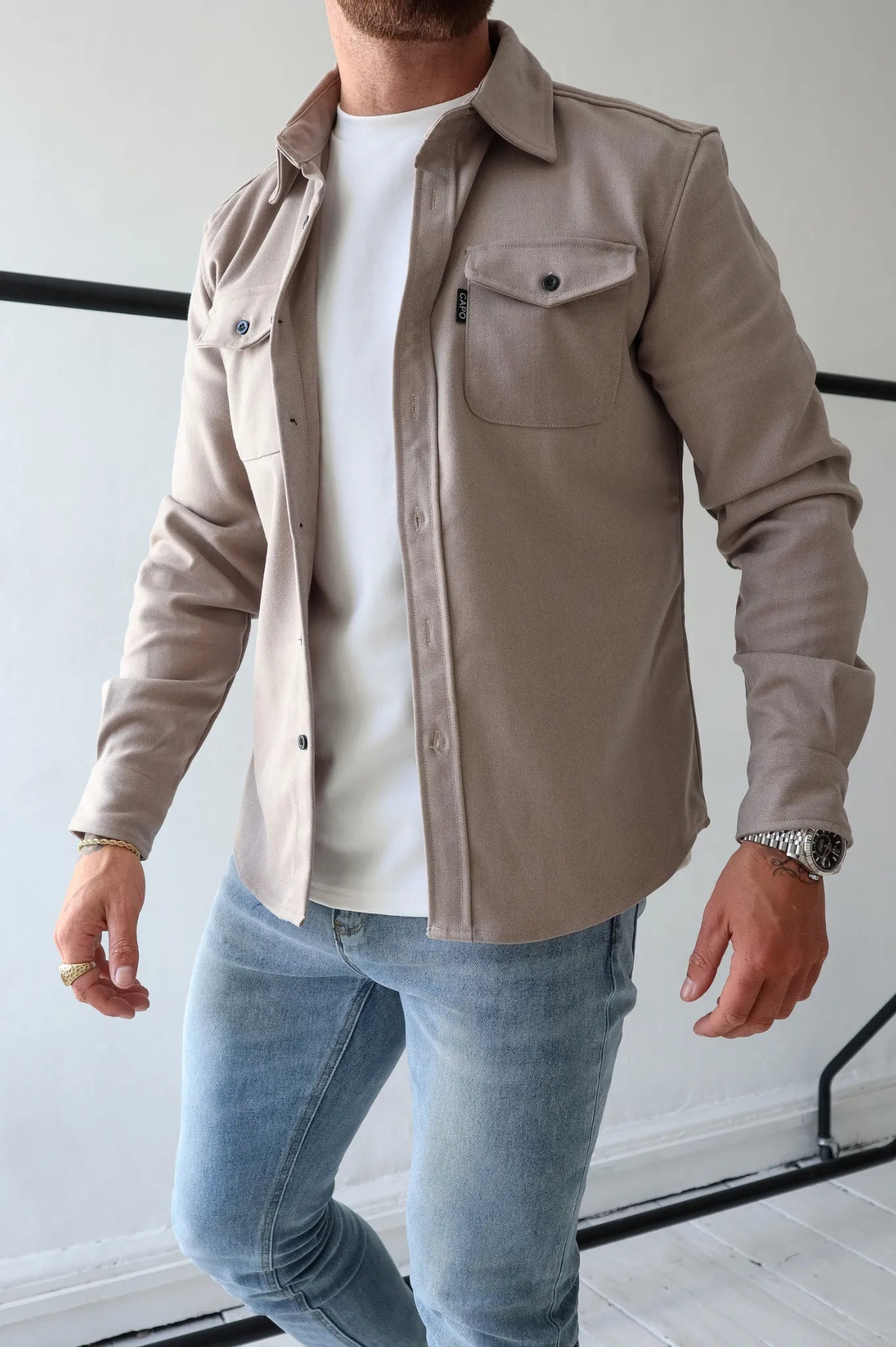 Höstlig modern skjortjacka för män – Elias