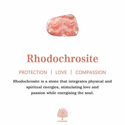 Rhodochrosit Edelstein rosa, Schutz, Liebe, Mitgefühl, spirituelle Energie, Leidenschaft.