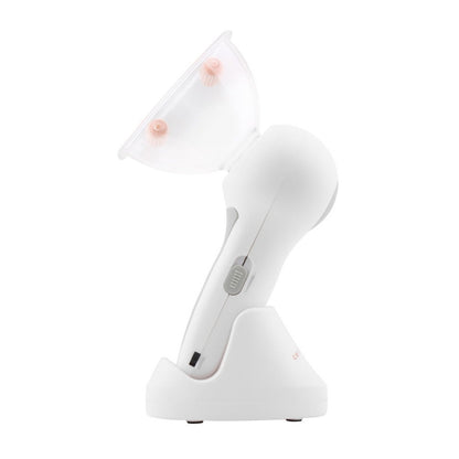 Tragbares Anti-Cellulite-Massagegerät, weiß, Vakuum-Saugbecher, Körpertherapie.