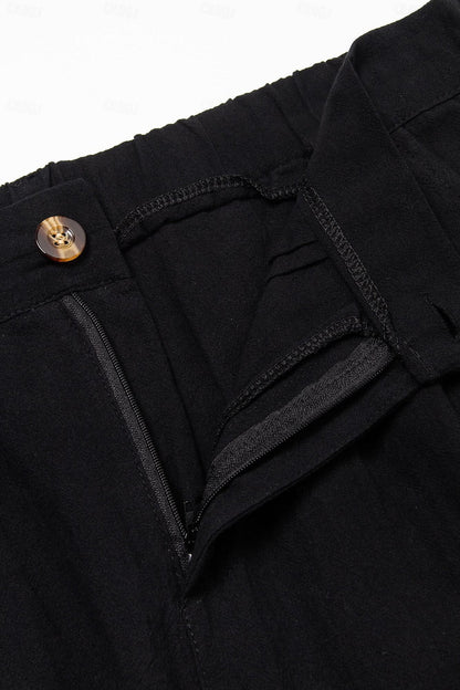 Stiliga linne- och bomullsshorts för herr – Milano