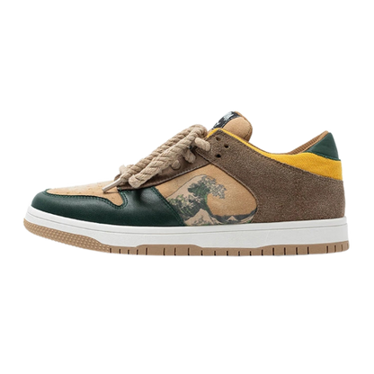 Konstfulla unisex platå-sneakers med vågmotiv – Daiki