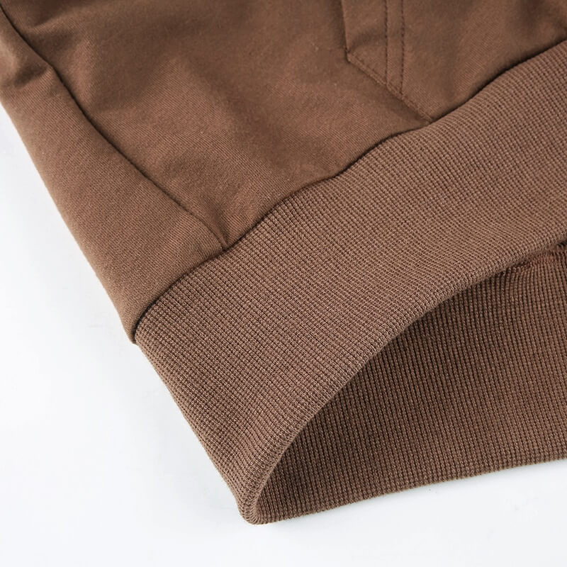 Höstig, trendig figurnära croppad zip-up-hoodie för dam med huva – Alina