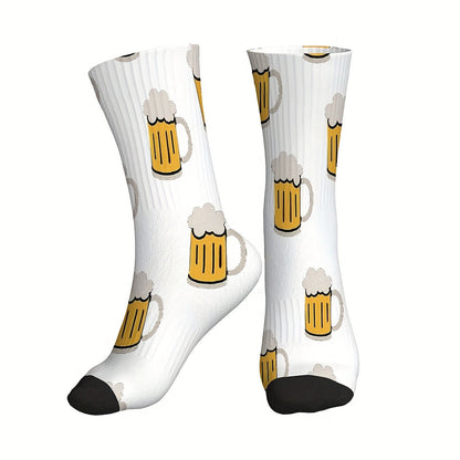 3 par strumpor med ölkrustryck – HopfenSocken Oktoberfest 2026