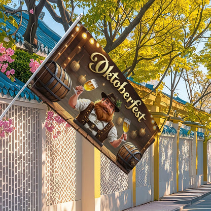 Oktoberfest trädgårdsflagga – Ölfestman Oktoberfest 2026