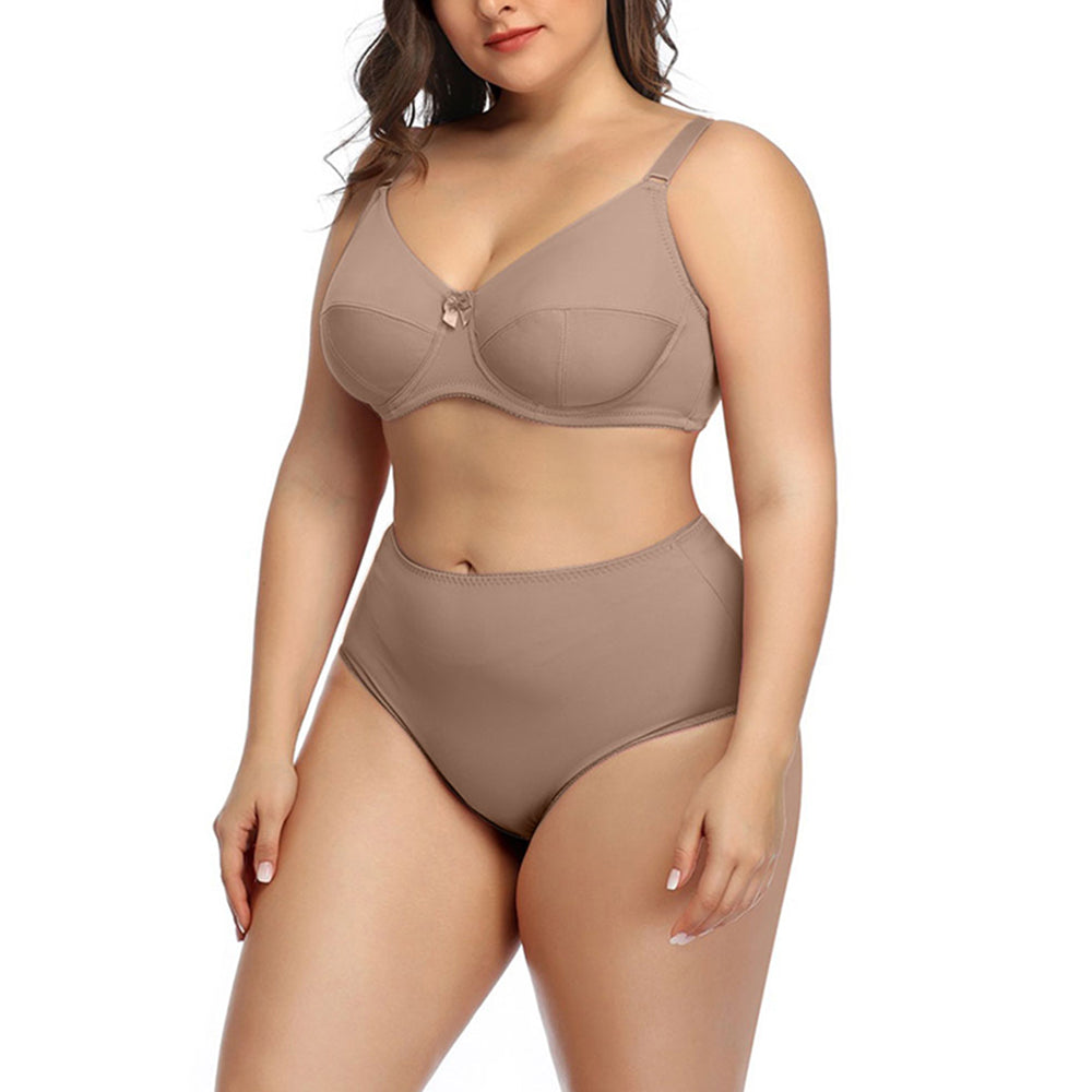 Damenunterwäsche Set, hautfarben, BH und Panty, nahtlos, bequem, stützend, modisch.