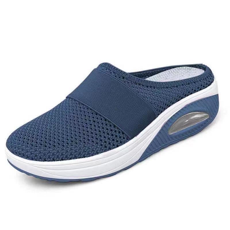 Blauer Damen-Sneaker, atmungsaktiv, Mesh, rutschfeste Sohle, bequem, modisch.