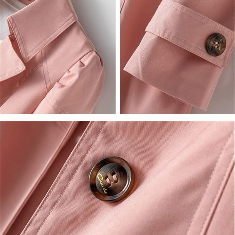 Rosa Damenjacke mit Knopfdetails, modisch, vielseitig, ideal für alle Gelegenheiten.