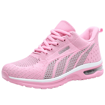 Rosa Damen-Sneaker, atmungsaktiv, Mesh, sportlich, bequem, modisch, Laufschuh.