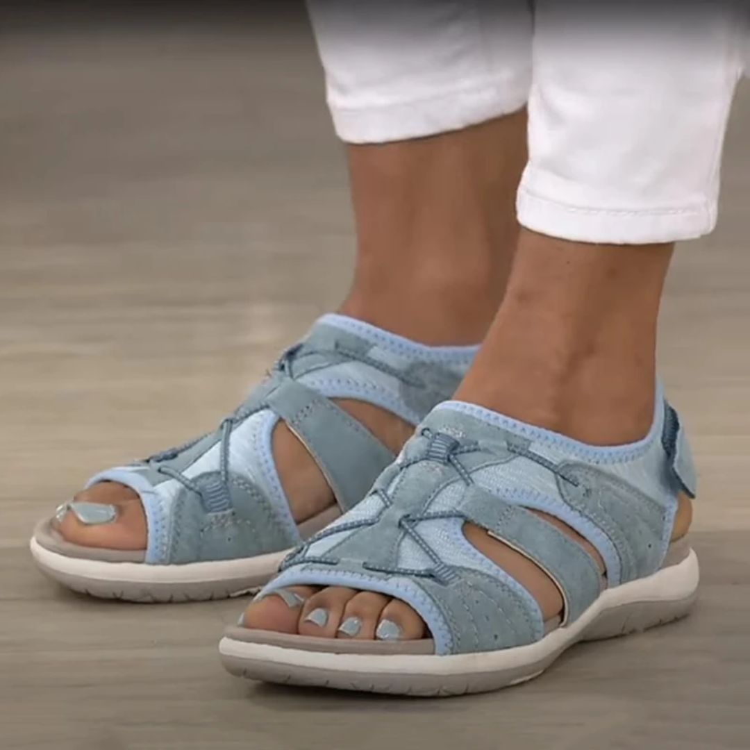 Blaue Damen-Sandalen, bequem, atmungsaktiv, ideal für Sommer, Freizeit, modisch, rutschfest.