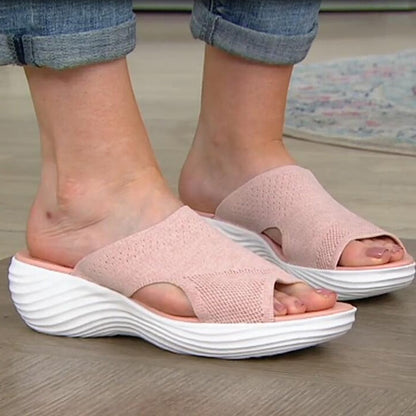 Damen-Sommersandalen rosa, atmungsaktiv, rutschfeste Sohle, bequem, modisch