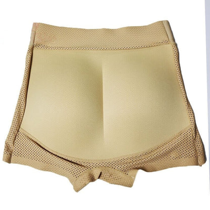 Beige Damen Shapewear-Shorts, nahtlos, atmungsaktiv, figurformend, elastisch, Unterwäsche.