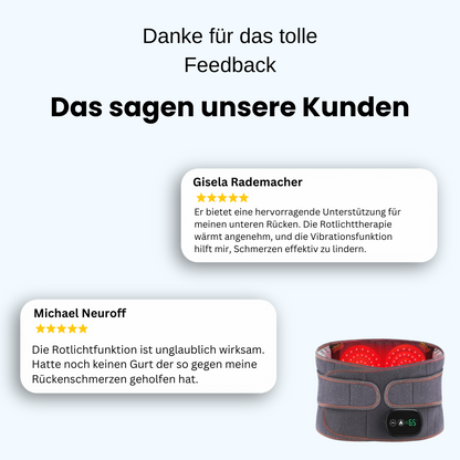 Kundenbewertungen für Infrarot-Rückenmassagegerät mit Rotlichtfunktion, schmerzlindernd.