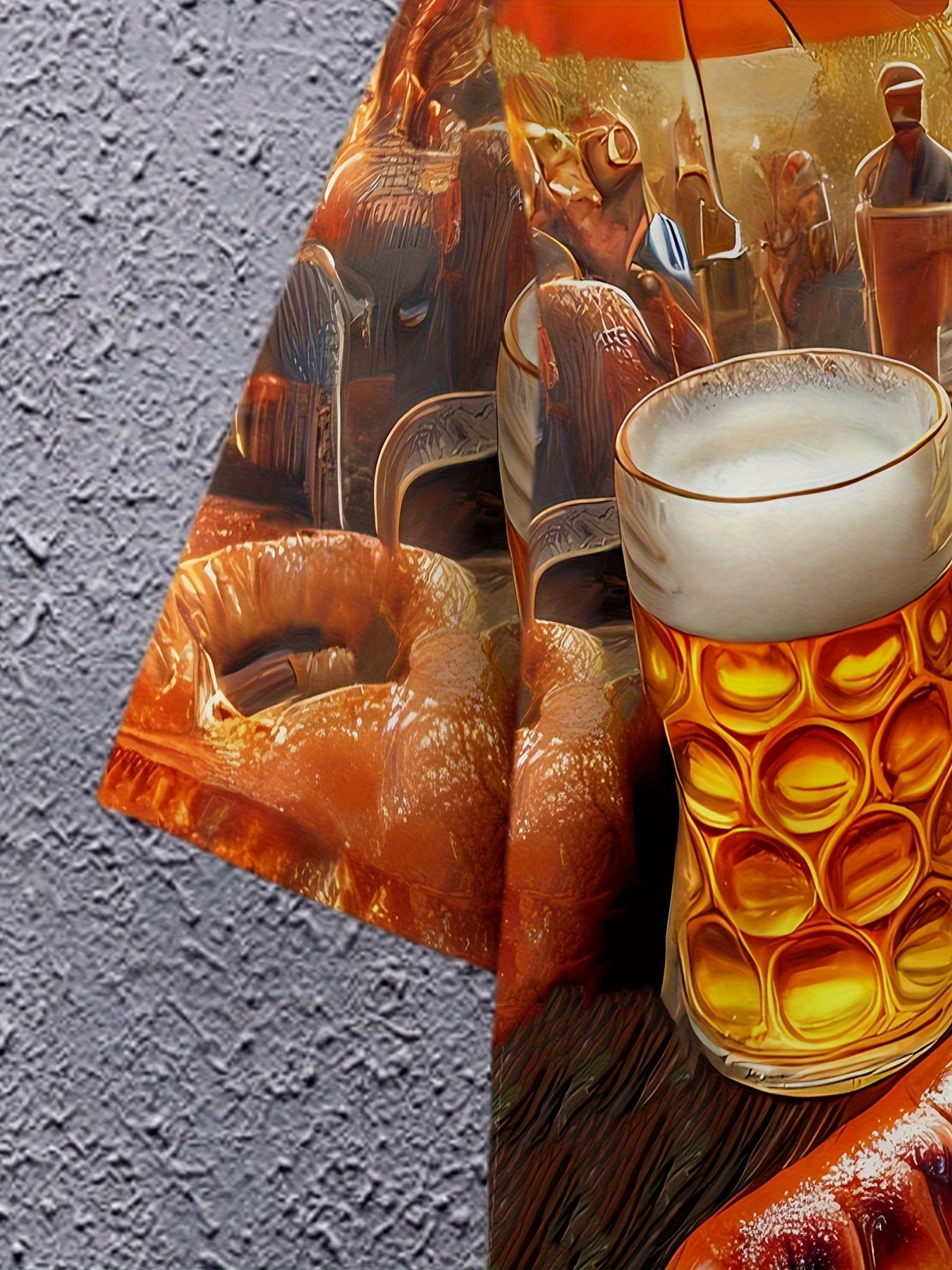Herrarnas kortärmade T‑shirt med BBQ- och öltryck – Karl Oktoberfest 2026