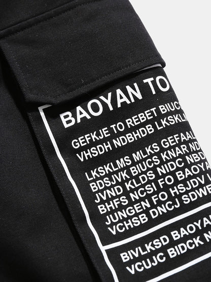 Sommarshorts för herr med bokstavstryck, streetstyle-look – Milan