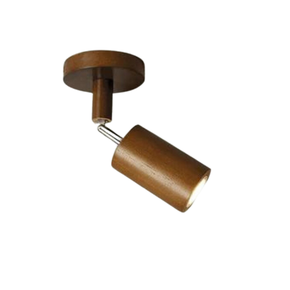Braune Deckenleuchte aus Holz, verstellbar, modernes Design, Innenbeleuchtung, Spotlampe.