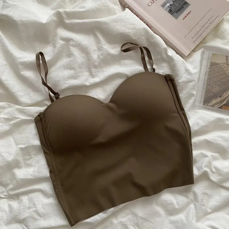 Set med 4 lätta linnen med inbyggd bandeau-bh - Tiana