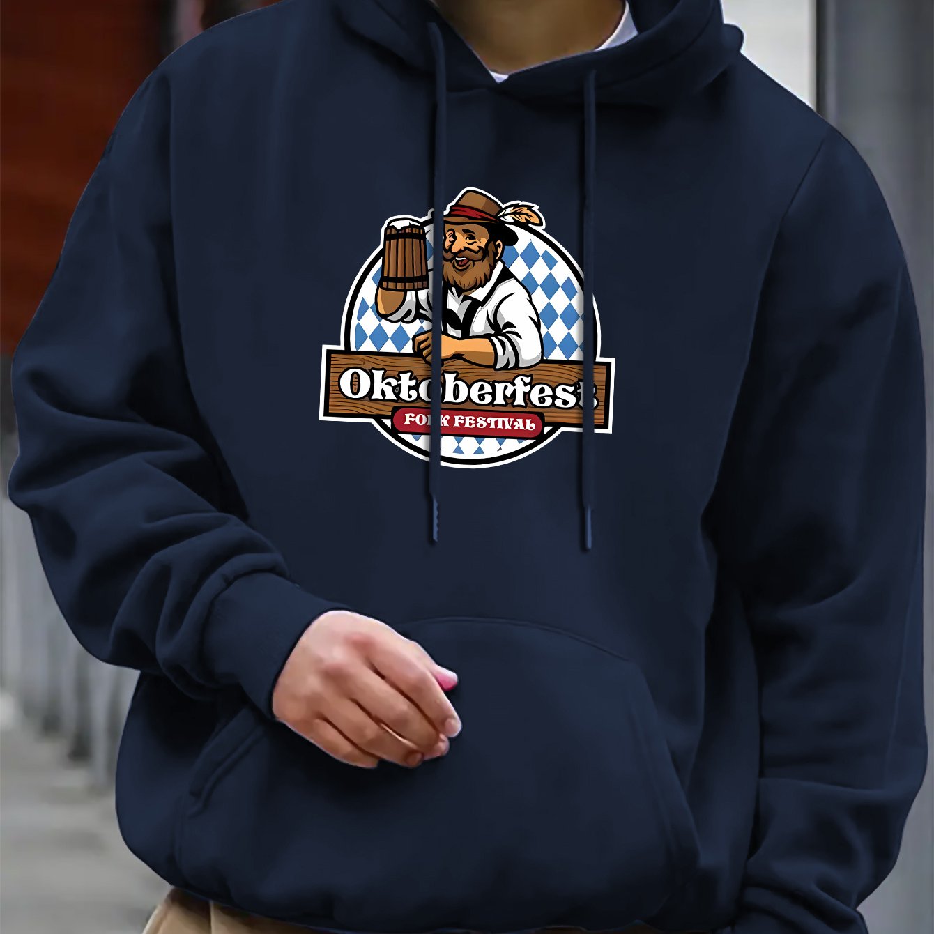 Bekväm herrhoodie – Thomas Oktoberfest 2025