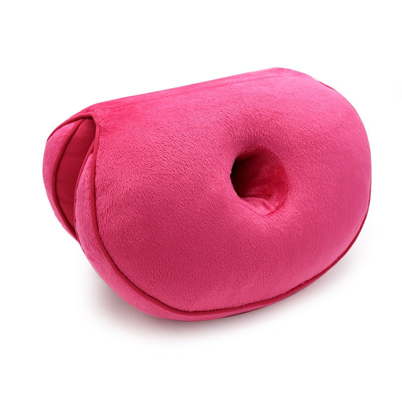 Rosa Donut-Kissen, Plüsch, ergonomisch, Nackenkissen, bequem, Heimdekoration.