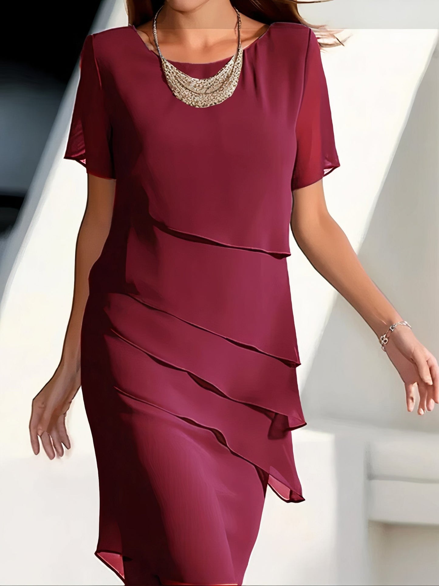Höst-Chiffonklänning – Mirella