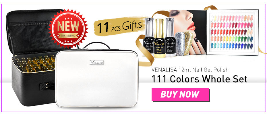 Nagelgel-Set 111 Farben, Venalisa 12ml, inkl. Zubehör, Maniküre, Gelpolitur, Geschenkset.
