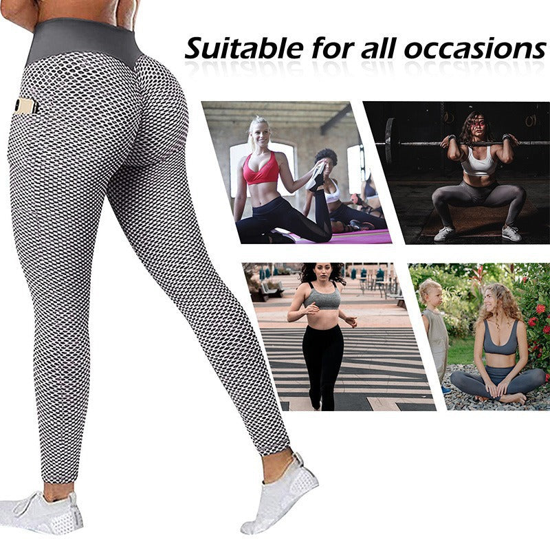 Damen Sportleggings, schwarz-weiß, hoher Bund, Fitness, Yoga, atmungsaktiv, elastisch.