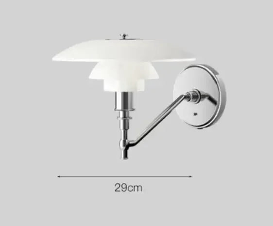 Weiße Wandleuchte aus Metall, 29 cm, modernes Design, Innenbeleuchtung, energiesparend.