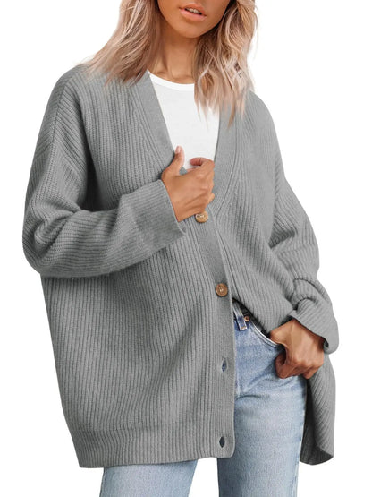 Damernas cashmere väst med V-ringning – Sylvie
