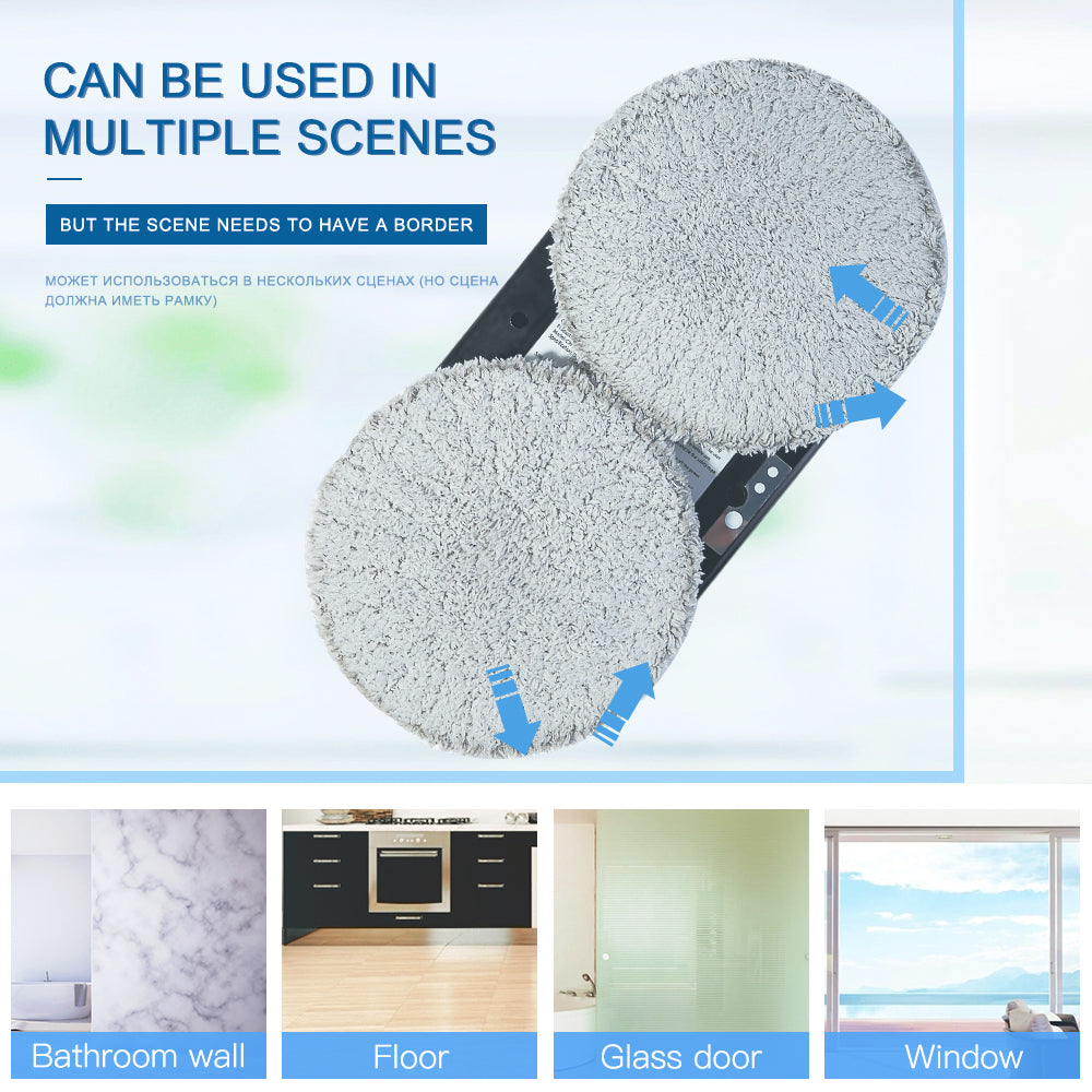 Grauer runder Mikrofaser-Mopp für Bodenreinigung, ideal für Badezimmer und Glasoberflächen.