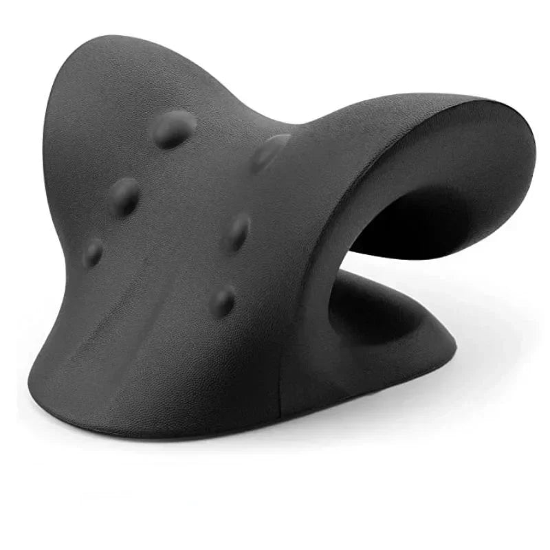 Orthopädisches Nackenkissen, schwarz, ergonomisch, Schaumstoff, für Nackenstütze und Entspannung.
